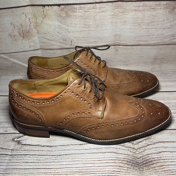 Other - Mens 10 M Cole Haan Lenox Hill Grand OS Wingtip C12362 Brown Leather Derby Shoes